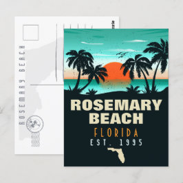 Rosemary Beach Florida Vintage Retro Sunset 80s Vykort