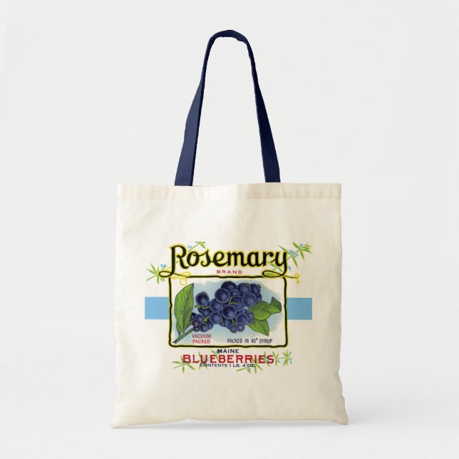 Rosemary Blueberry Bag Tygkasse (Framsidan)