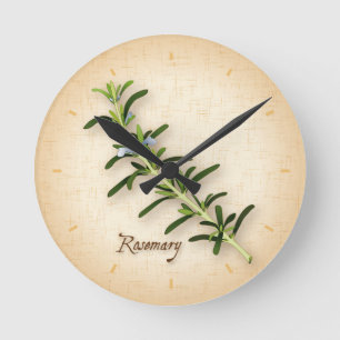 Rosemary Herb Rund Klocka