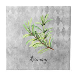 Rosemary Herb Watercolor Kakelplatta