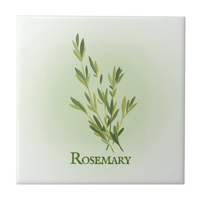 Rosemary Herbal Design Ceramic Tile Kakelplatta (Framsidan)