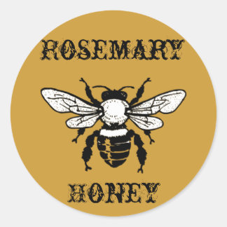Rosemary honey Bee Sticker Runt Klistermärke