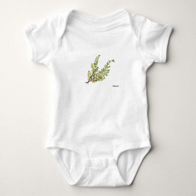 Rosemary örb Rosemary vattenfärgsmålning Tee Shirt (Framsida)