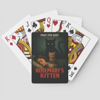 Rosemary’s Kitten – Vintage Horror Cat Parody Casinokort