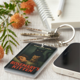 Rosemary’s Kitten – Vintage Horror Cat Parody Nyckelring