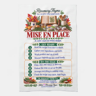 Rosemary Thyme Mise en Place Höst Köksduk Kökshandduk