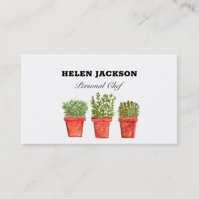 Rosemary Thyme Sage Örters Affärskort Visitkort (Framsida)