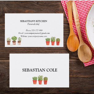 Rosemary Thyme Sage Örters Culinary Chef Pots Visitkort