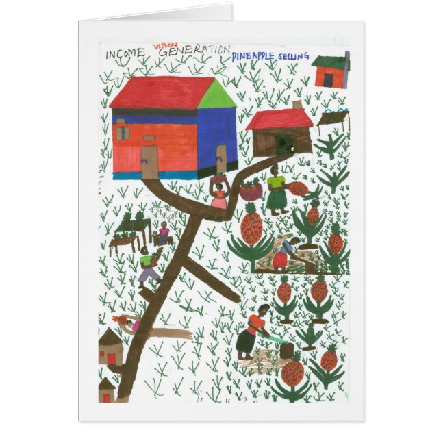 Rosemarys ananaskoloni hälsningskort (Framsidan)