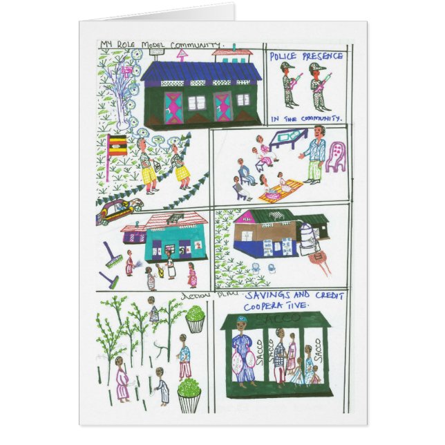 Rosemarys idealgemenskap hälsningskort (Framsidan)