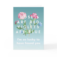 Rosen är röd Violen är Blå | Lyckönskningskort