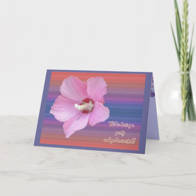 Rosen av Sharon-blomsterfestlig inbjudan (Framsida)