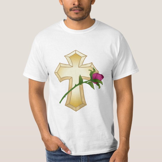 Rosen Kristna Kors Tee Shirt (Framsida)