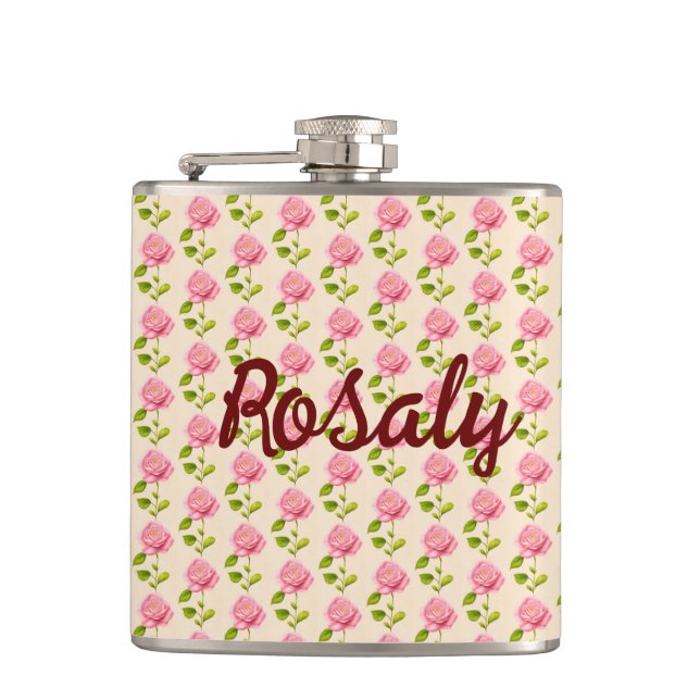 Rosen Muster rosa pink Fickplunta (Framsidan)