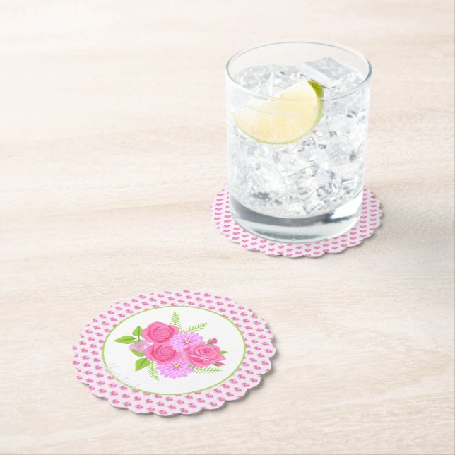 Rosen och Dalior Rosa Underlägg Papper (Insitu)