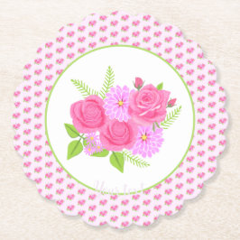 Rosen och Dalior Rosa Underlägg Papper