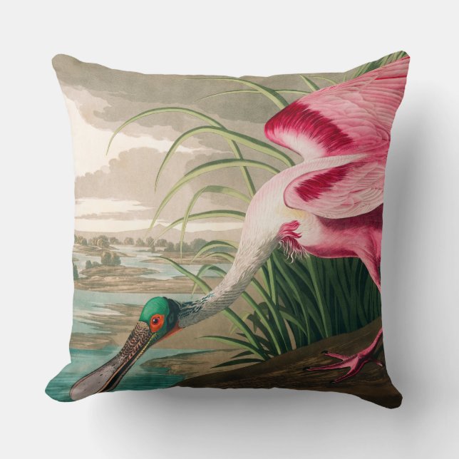 Rosen Skedstork av John James Audubon Kudde (Framsida)