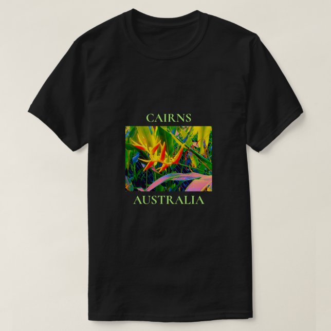 Rösen tropiska Queensland Australien reser T Shirt (Design framsida)