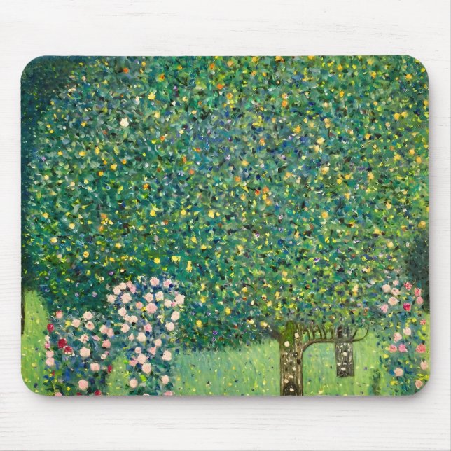 Rosen under träden Gustav Klimt  Konsttryck Musmatta (Framsidan)