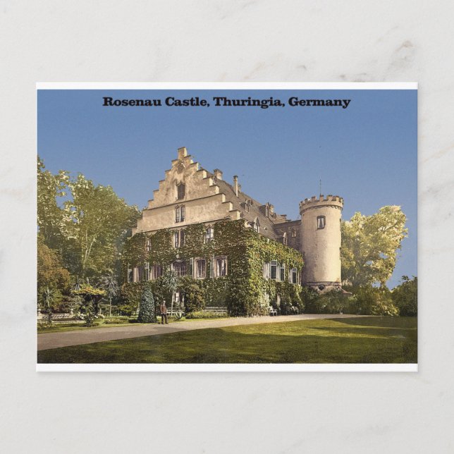 Rosenau slott, Thüringen, Tyskland Vykort (Framsida)