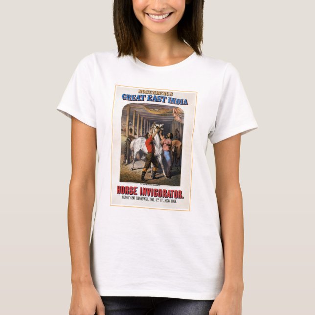 Rosenbergs Underbara Öster India Horse Invigorator T Shirt (Framsida)