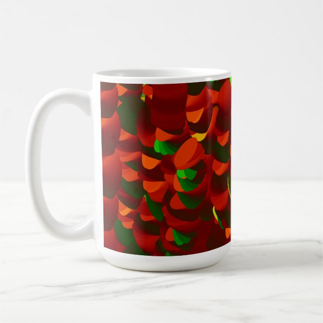  Rosenblätter abstrakt Kaffemugg (Vänster)