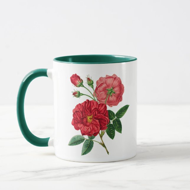 Rosenblommor, färgrika röda, mugg (Vänster)