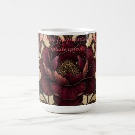 Rosenfärgad glasmålning kaffemugg