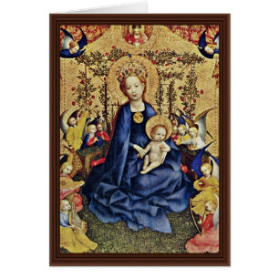 Rosenhagmadonna av Lochner Stefan Hälsningskort