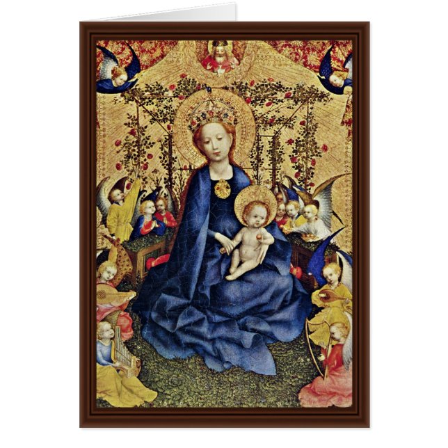 Rosenhagmadonna av Lochner Stefan Hälsningskort (Framsidan)