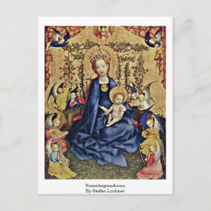 Rosenhagmadonna av Stefan Lochner Vykort