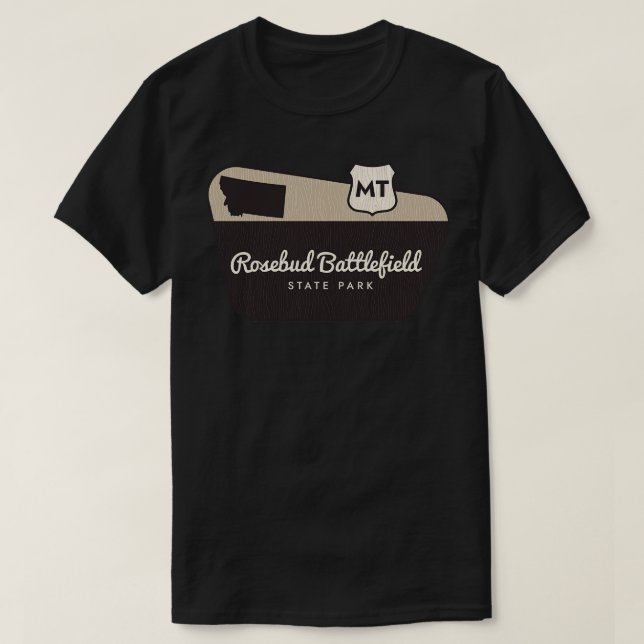 Rosenknopp Battlefield State Park Montana Welcome  T Shirt (Design framsida)