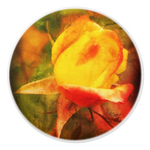 Rosenknopp Blommigt Art Fotomålning är inte tryckt Knopp