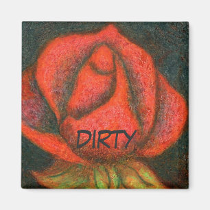 "Rosenknopp" Dirty Dishwasher Status Magnet