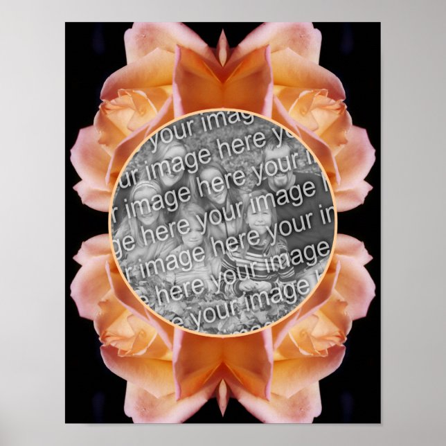 Rosenknopp Flower Ram tonat Skapa ditt eget foto Poster (Framsidan)