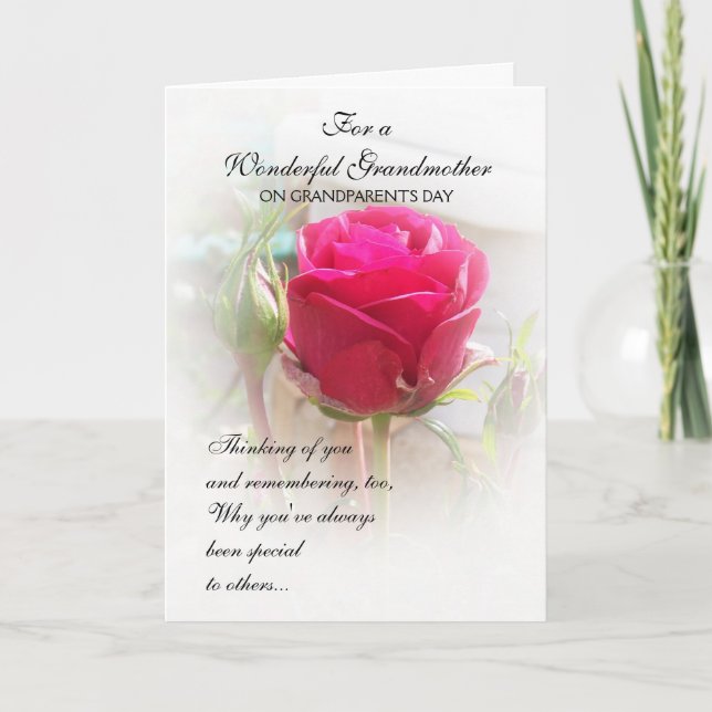Rosenknopp för Rosa av farföräldrars dagkort Kort (Framsida)