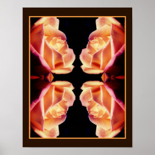 Rosenknopp för tonad Gult Abstrakten Flower Poster