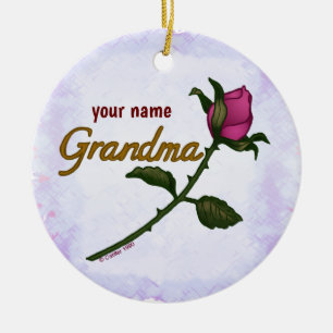 Rosenknopp Grandma-ornament Julgransprydnad Keramik