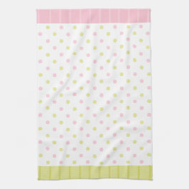 Rosenknopp Joy dots rosa grönt Köket Tower Kökshandduk
