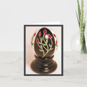 Rosenknopp Pysanka Egnoskort - Tom insida Helgkort