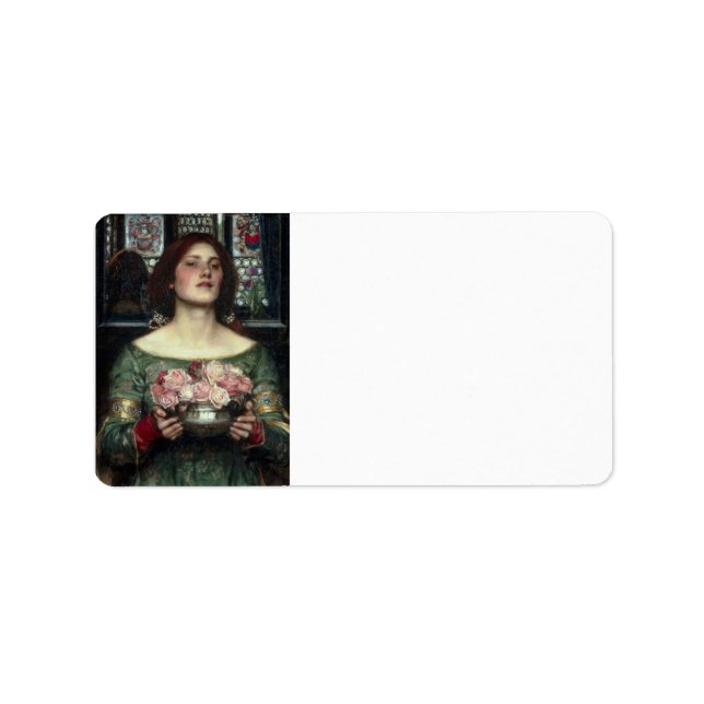 Rosenknoppar av John William Waterhouse Adressetikett (Framsidan)