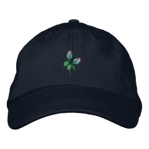 Rosenknoppar Broderad Keps