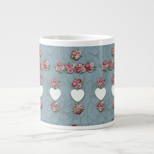Rosenknoppar och utfrågningar jumbo mugg (Framsidan)