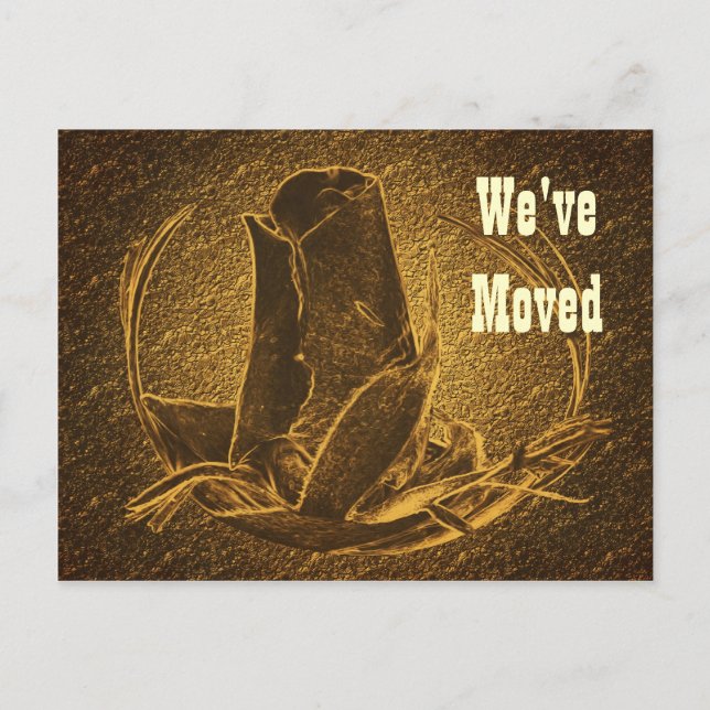 Rosenknoppens vykort för Ny adress Flytta (Framsida)