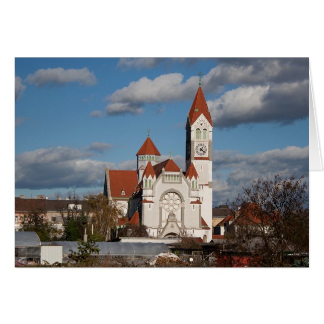 Rosenkranzkirche, Pfarre Hetzendorf Hälsningskort (Framsidan Horizontal)