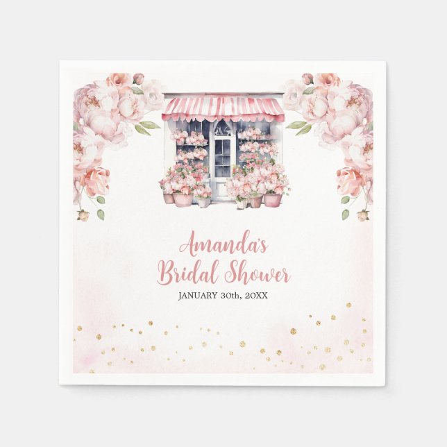 Rosenskär hun är inte på marknaden Bröllopsdusch Pappersservett (Framsidan)