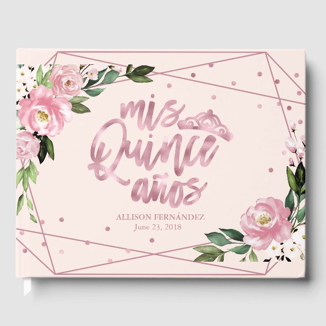 Rosenskär Quinceanera Gästböcker (Framsida)