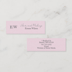 Rosenskära Hår, Smink & Skönhetsstudio Monogram Mini Visitkort