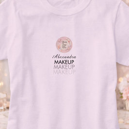 Rosenskiftande Skriptlogotyp Sminkpersonal T Shirt