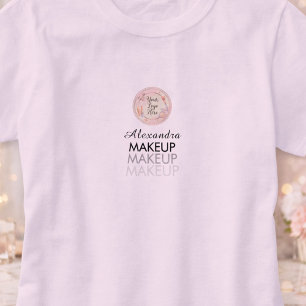 Rosenskiftande Skriptlogotyp Sminkpersonal T Shirt